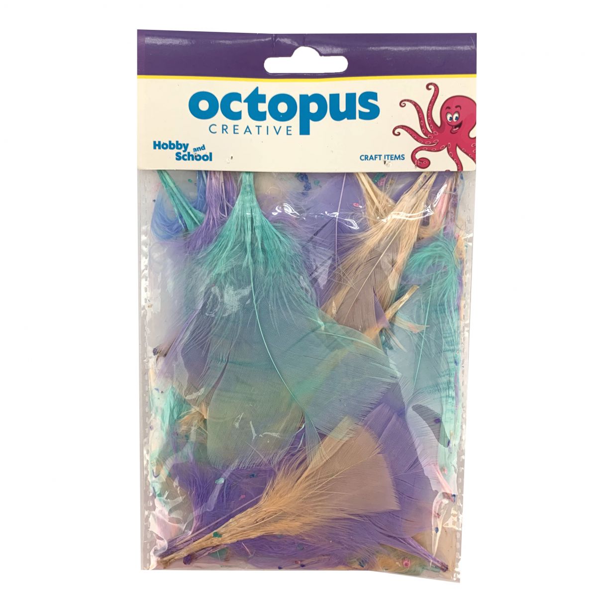 DEKORATIVNO PERJE MIX PASTEL 4-8cm 7g UNL-2446 OCTOPUS