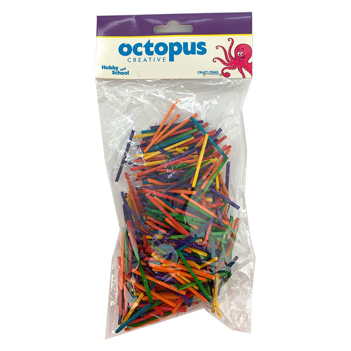 DEKORATIVNI ŠTAPIĆI DRVENI U BOJI 500/1 42X2X2mm UNL-2455 OCTOPUS