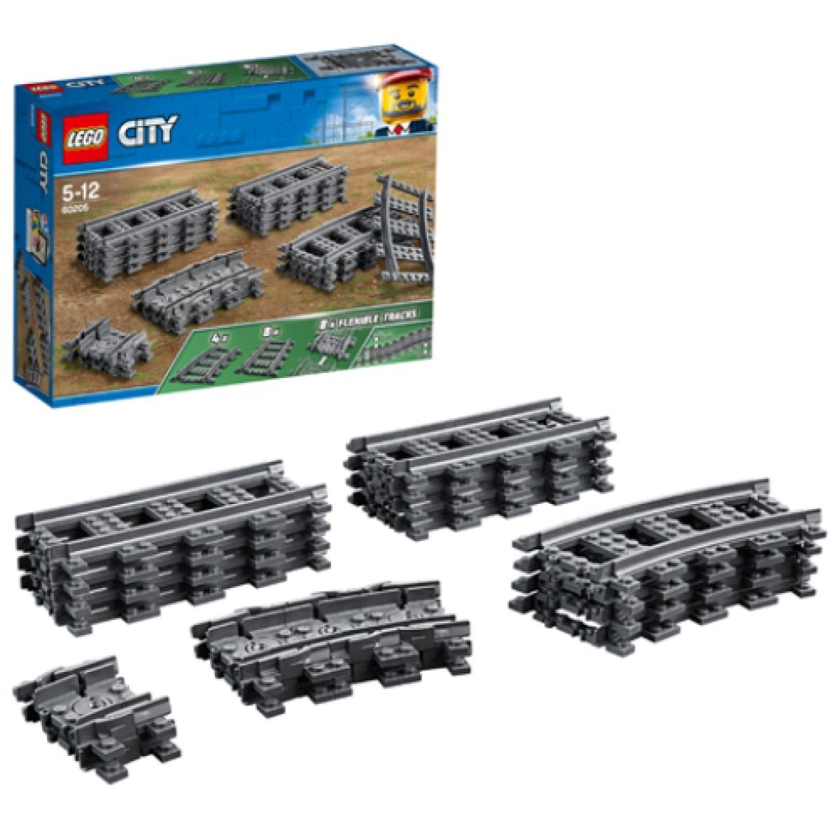 KOCKE LEGO CITY 60205 TRAIN TRACKS
