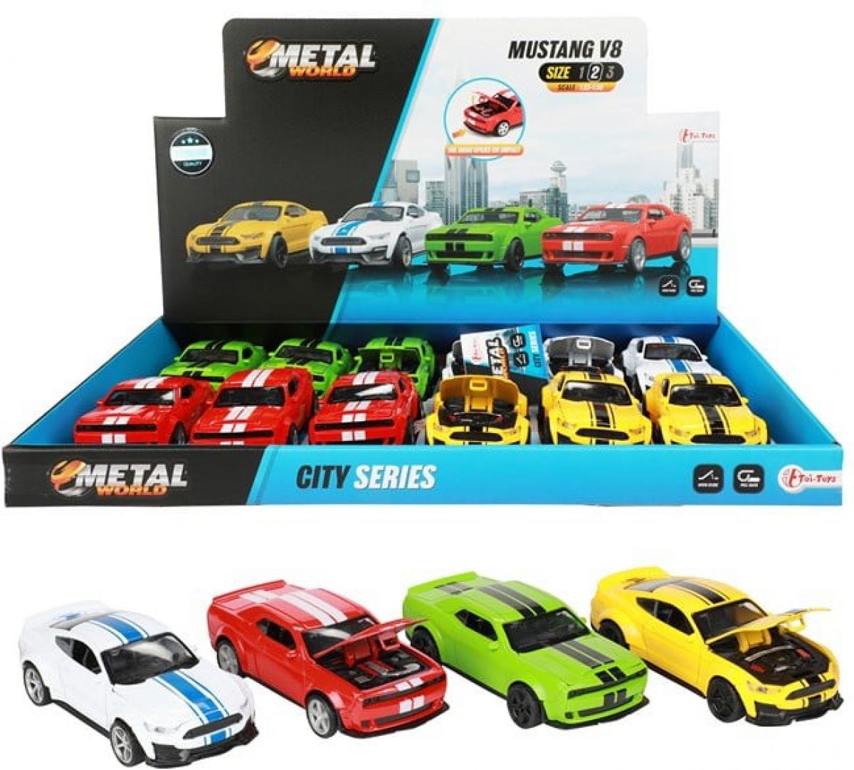 AUTO MUSTANG V8 METAL PULL BACK 21459Z