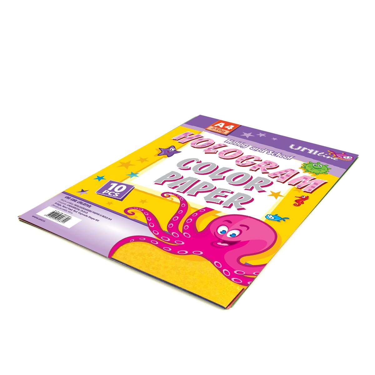 DEKORATIVNI KARTON HOLOGRAMSKI MIX COLOR 250g A4 10/1 UNL-1311