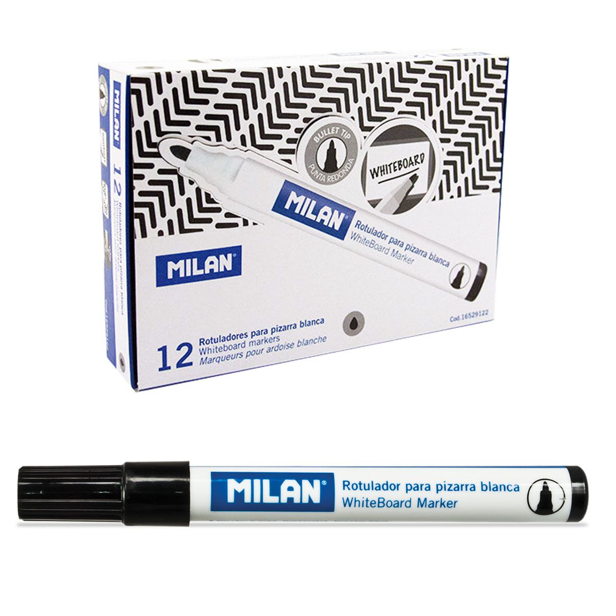 MARKER ZA BELU TABLU CRNI MILAN OKRUGLI 16529122