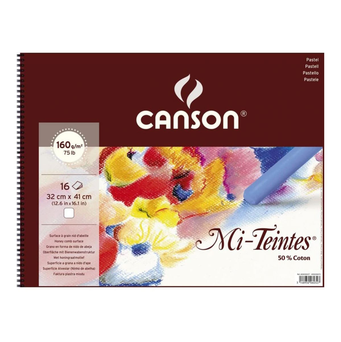 BLOK 32X41cm 160g 16 LISTA MI-TEINTES CANSON 400030227