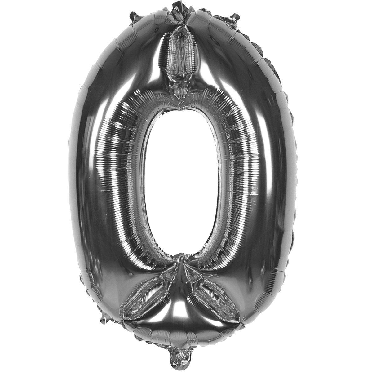 BALON BROJ 0 60cm SREBRNI UNL-1433