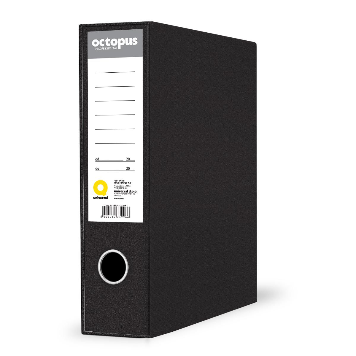 REGISTRATOR A4 NORMAL OCTOPUS PROFESSIONAL CRNI UNL-1577