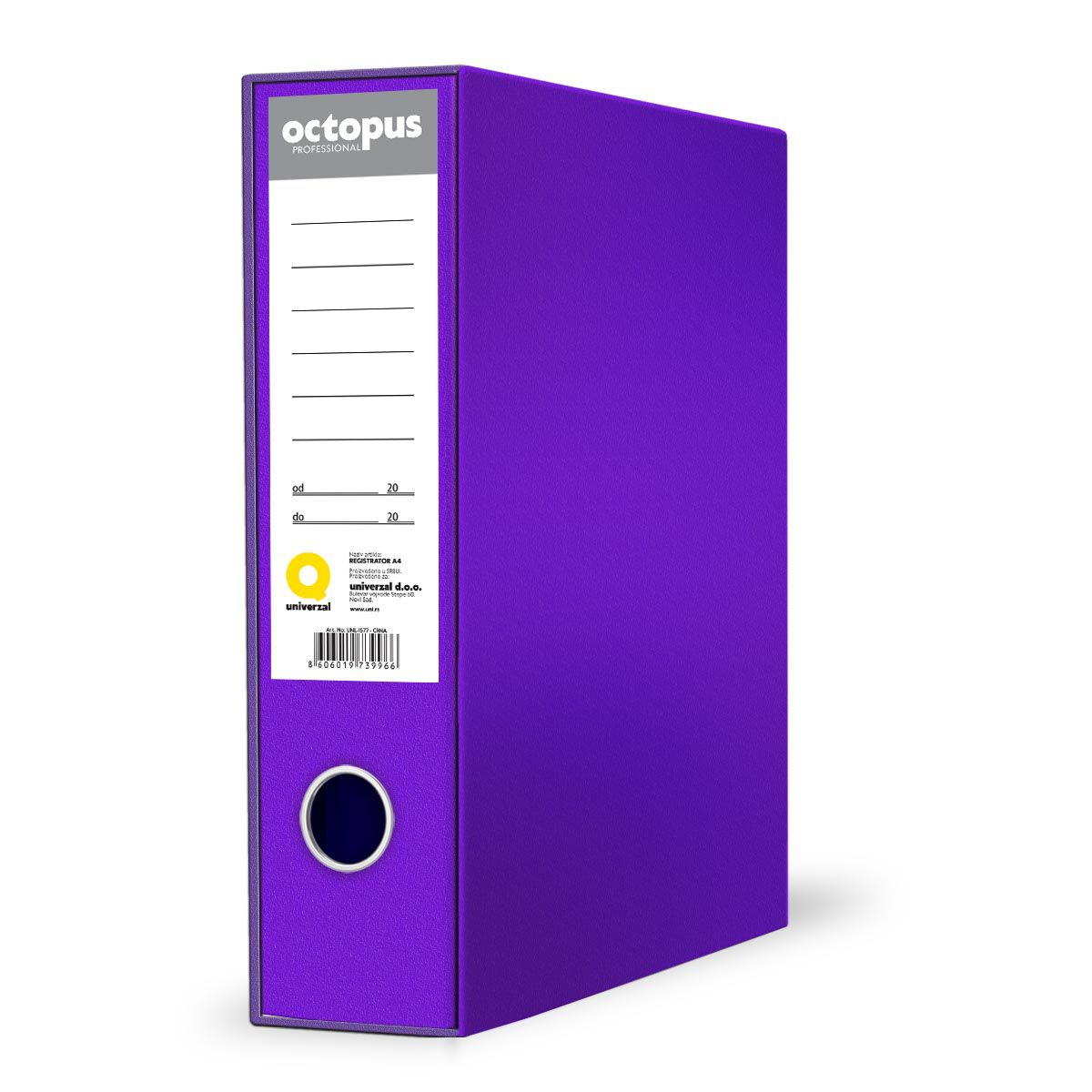 REGISTRATOR A4 NORMAL OCTOPUS PROFESSIONAL LJUBICASTI UNL-1578