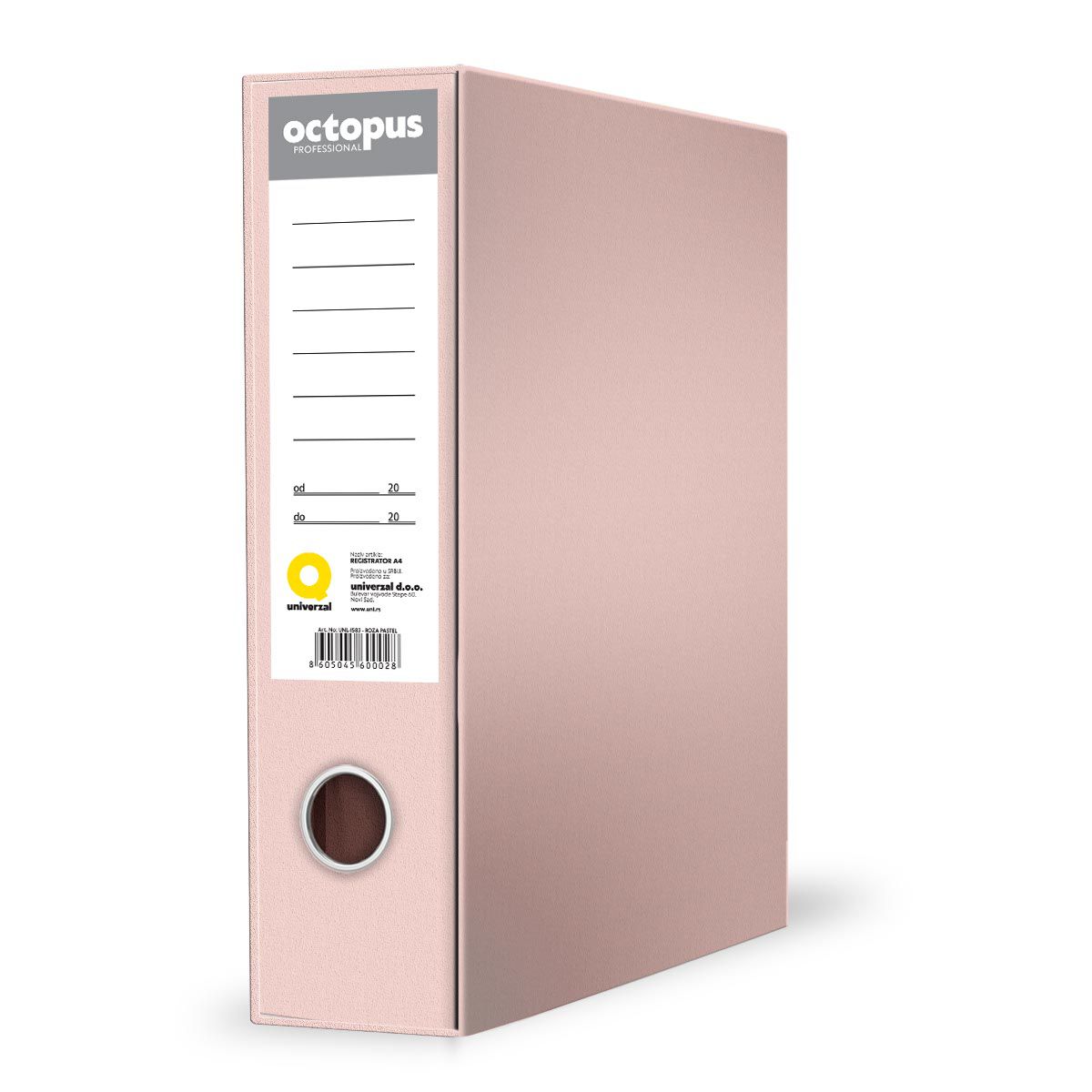 REGISTRATOR A4 NORMAL OCTOPUS PROFESSIONAL ROZI PASTEL UNL-1583