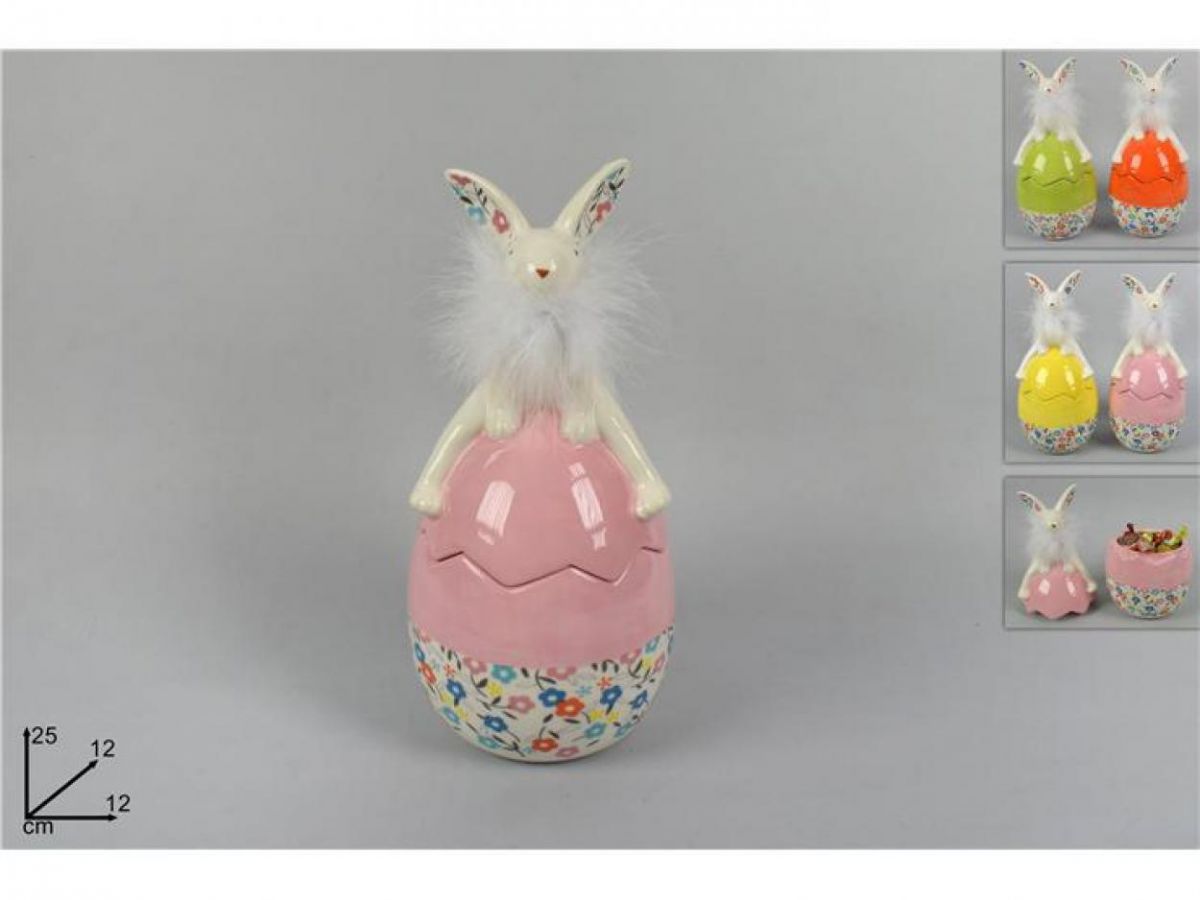 DEKORATIVNA TEGLA KERAMIČKA ZEC SA PERCEM 25CM GI009260A