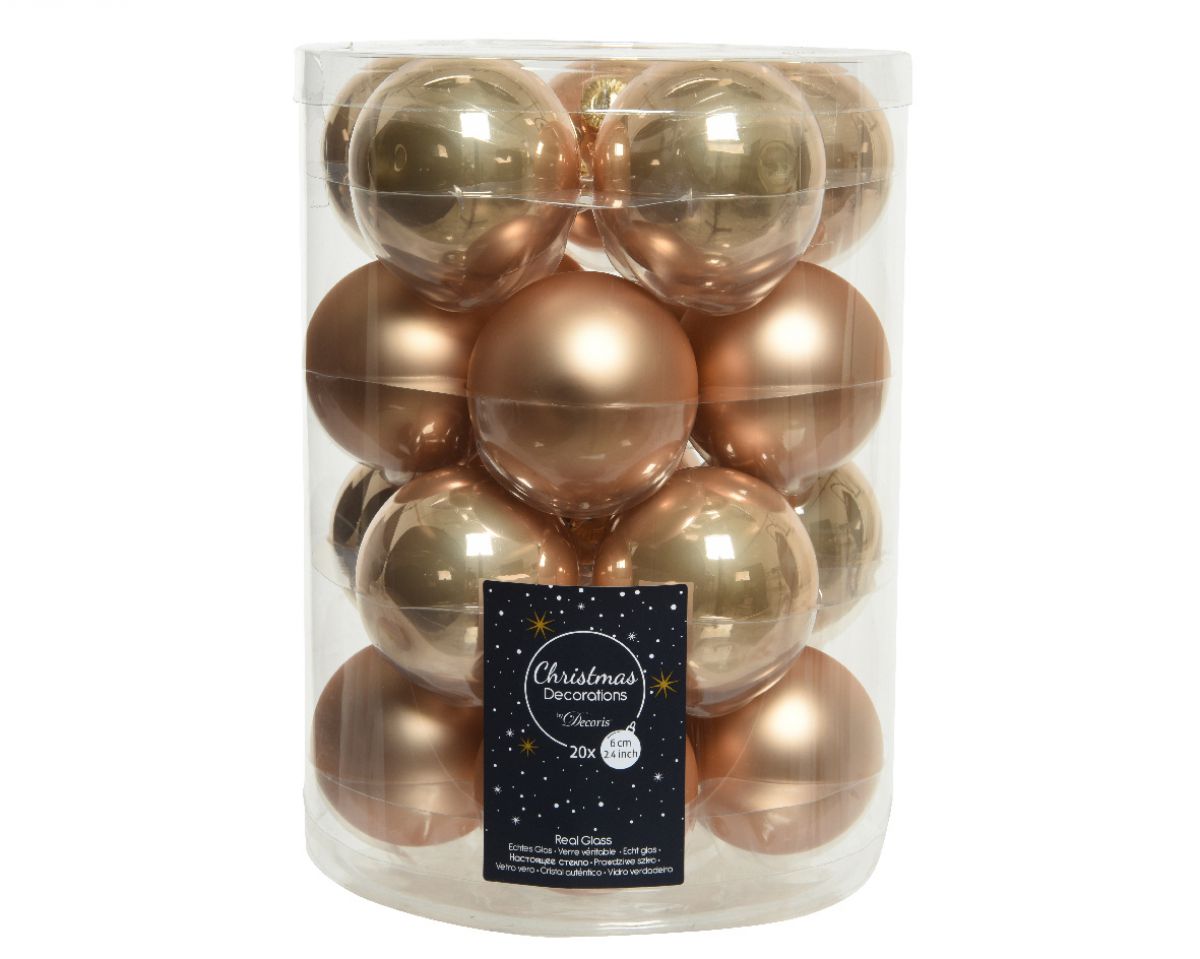 KUGLA NOVOGODIŠNJA STAKLENA 20/1 6CM ZLATNA 140302