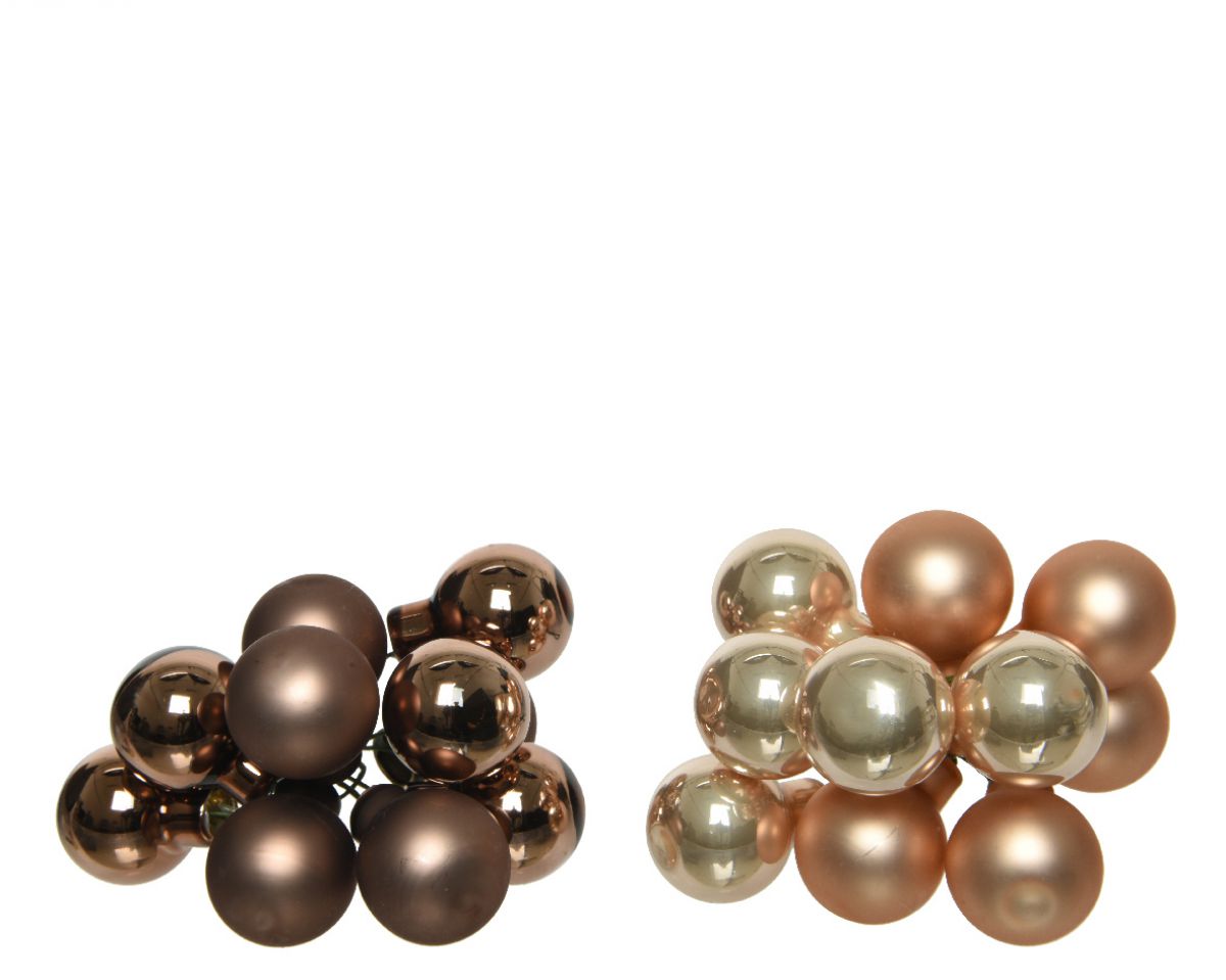 KUGLA NOVOGODIŠNJA 2CM BRAON 715122