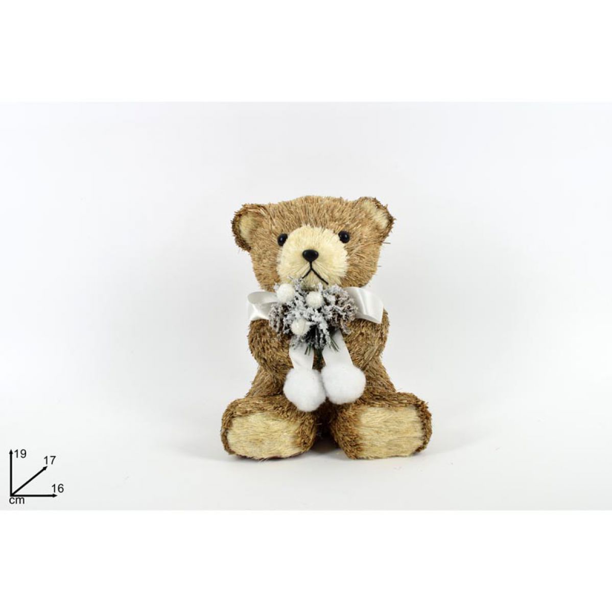 NOVOGODIŠNJA FIGURA UKRASNA MEDA SA ŠALOM 19CM RO010784