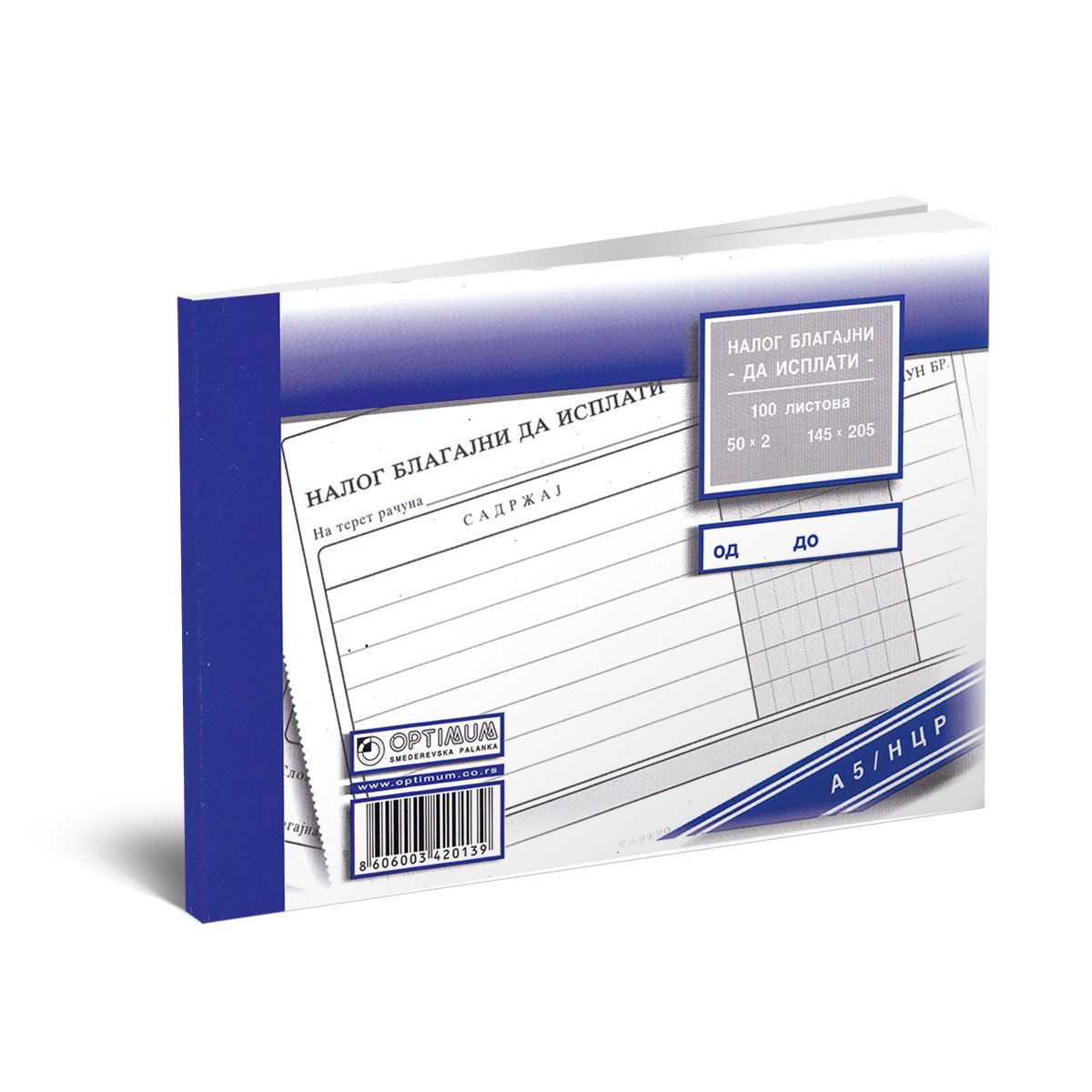 BLOK A5 NALOG BLAGAJNI DA ISPLATI OPTIMU
