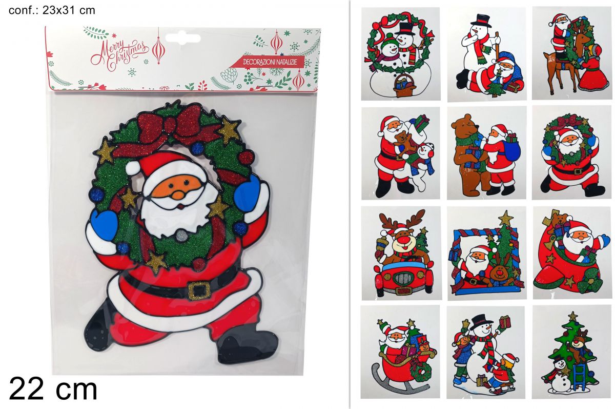 NOVOGODIŠNJI STIKERI ZA PROZOR 22CM XNA23016791