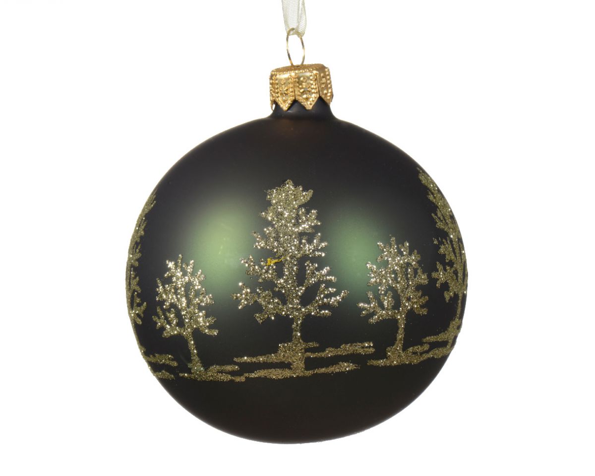 KUGLA NOVOGODIŠNJA 8CM ZELENA 083925