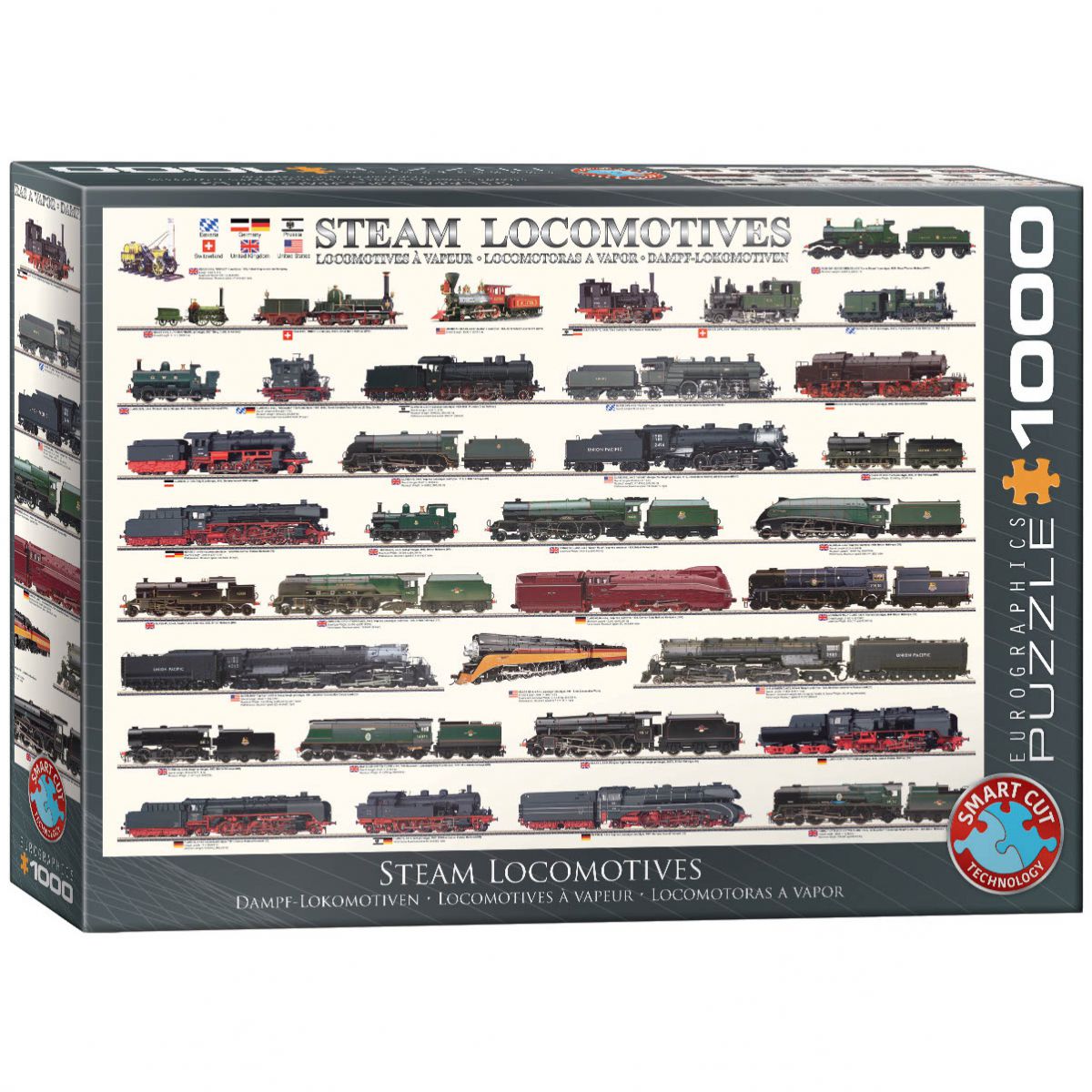 PUZZLE 1000 DELOVA 6000-0090 STEAM LOCOMOTIVES