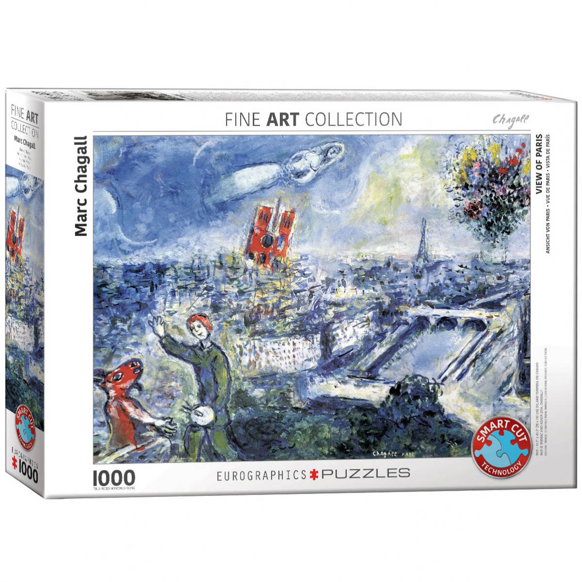 PUZZLE 1000 DELOVA 6000-0850 LE BOUQUET DE PARIS BY CHAGALL
