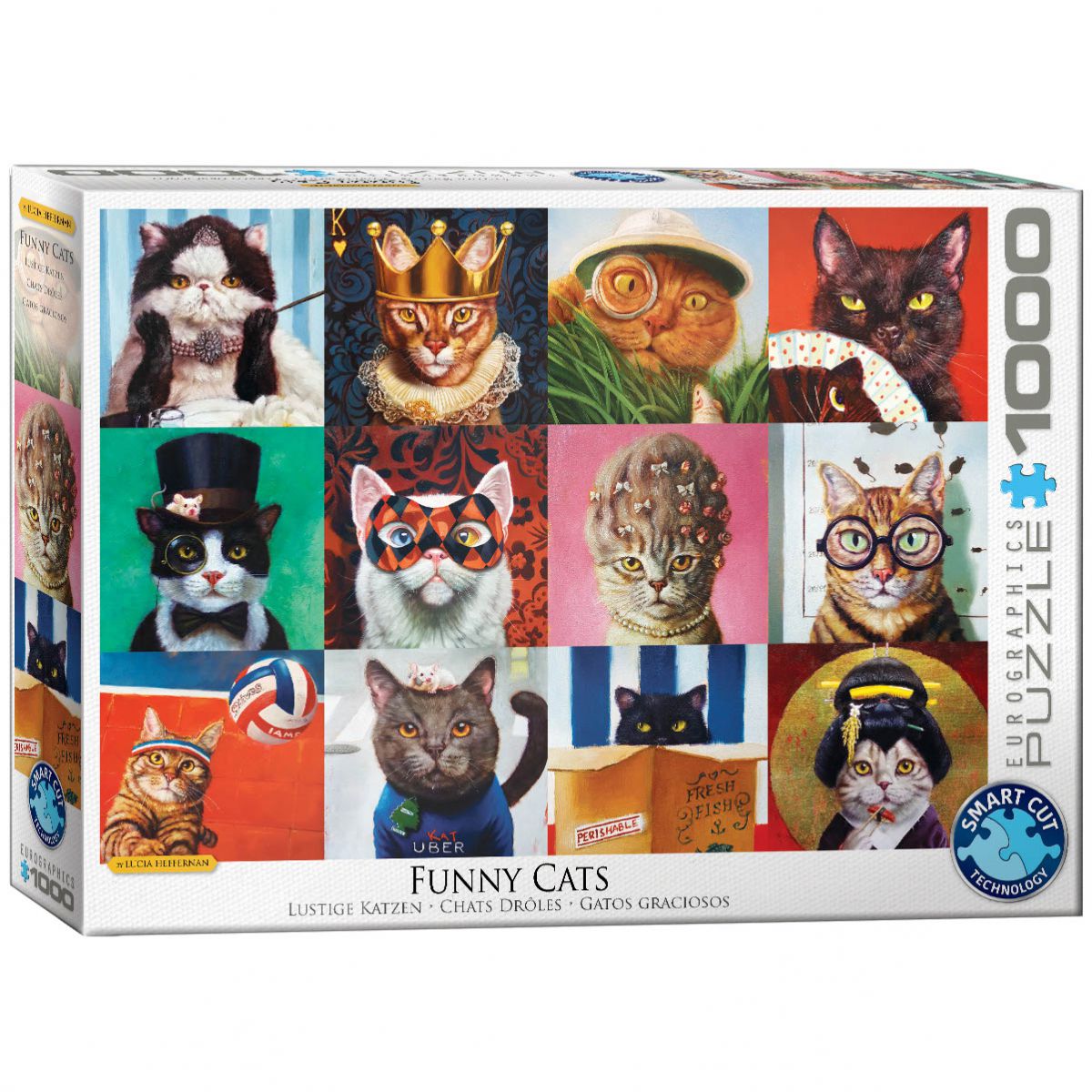 PUZZLE 1000 DELOVA 6000-5522 FUNNY CATS BY LUCIA HEFFERNAN