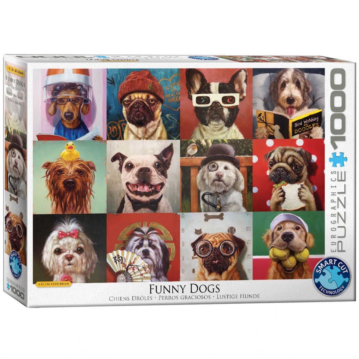 PUZZLE 1000 DELOVA 6000-5523 FUNNY DOGS BY LUCIA HEFFERNAN