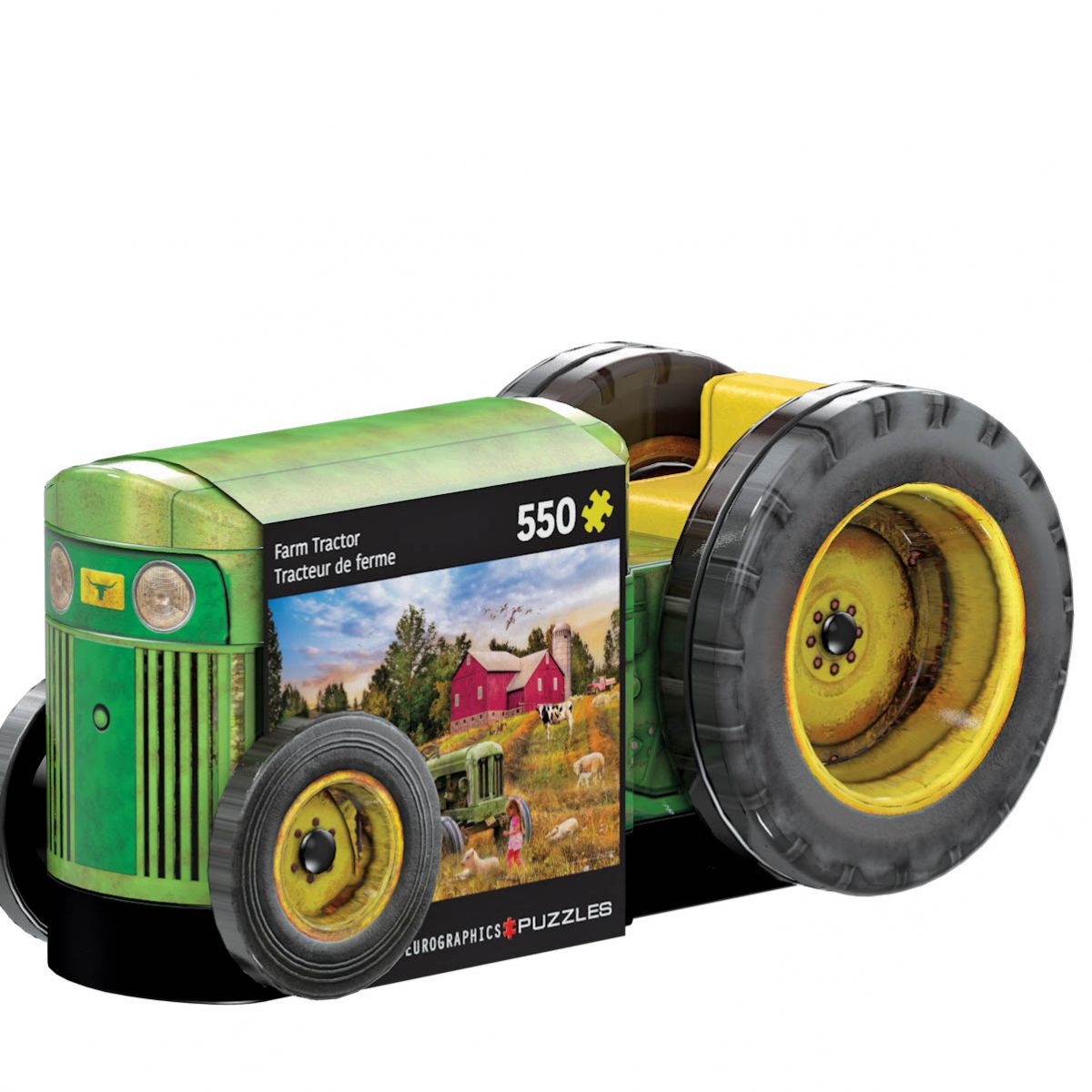 PUZZLE 550 DELOVA 8551-5780 VINTAGE TRACTOR SHAPED TIN 550