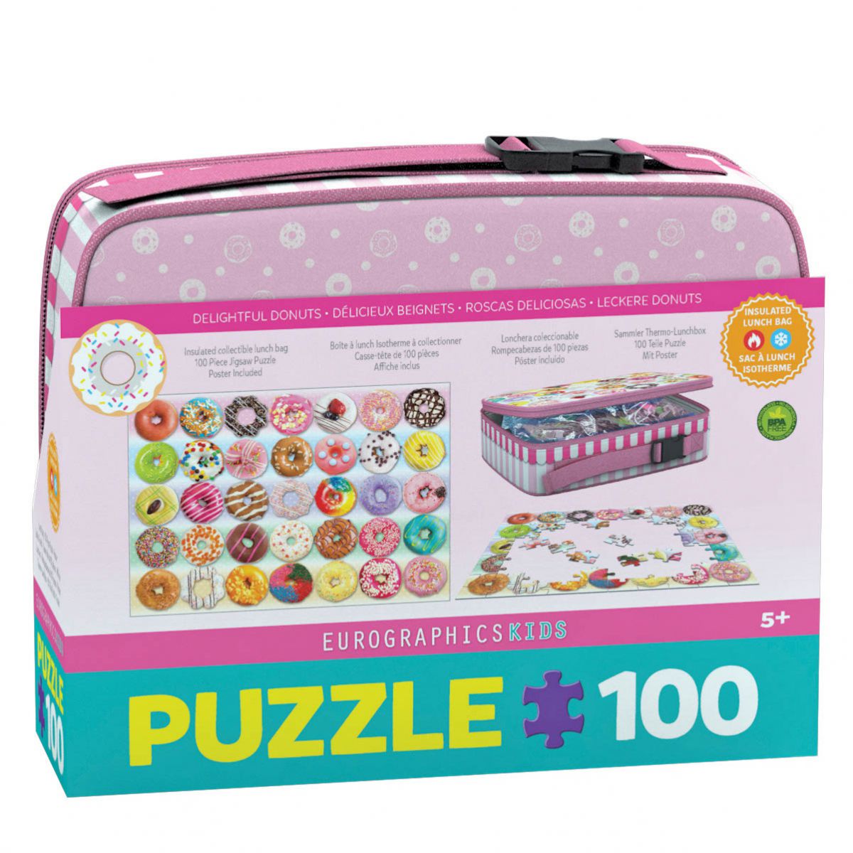 PUZZLE  LUNCH BOX  9100-5825 DELIGHTFUL DONUTS