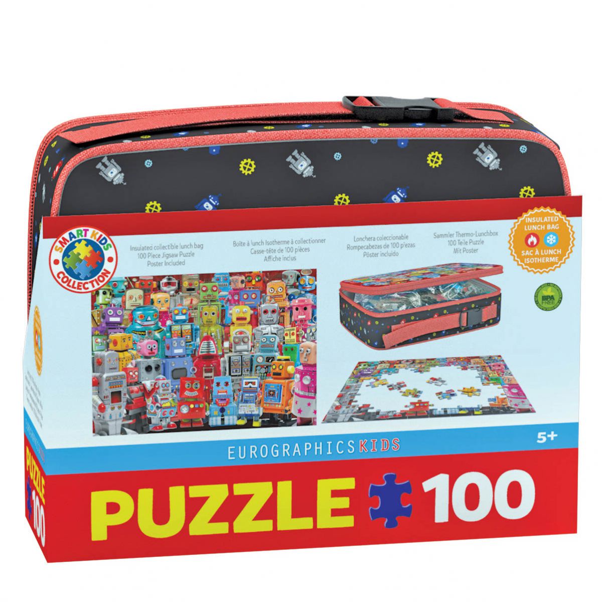 PUZZLE LUNCH BOX  9100-5827 ROBOTS