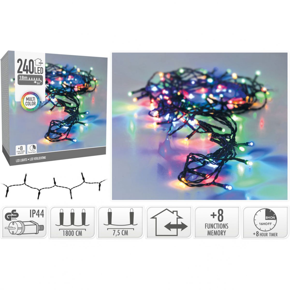 LAMPICE NOVOGODIŠNJE 240 LAMPICA MULTI ZA NAPOLJE AX8452140