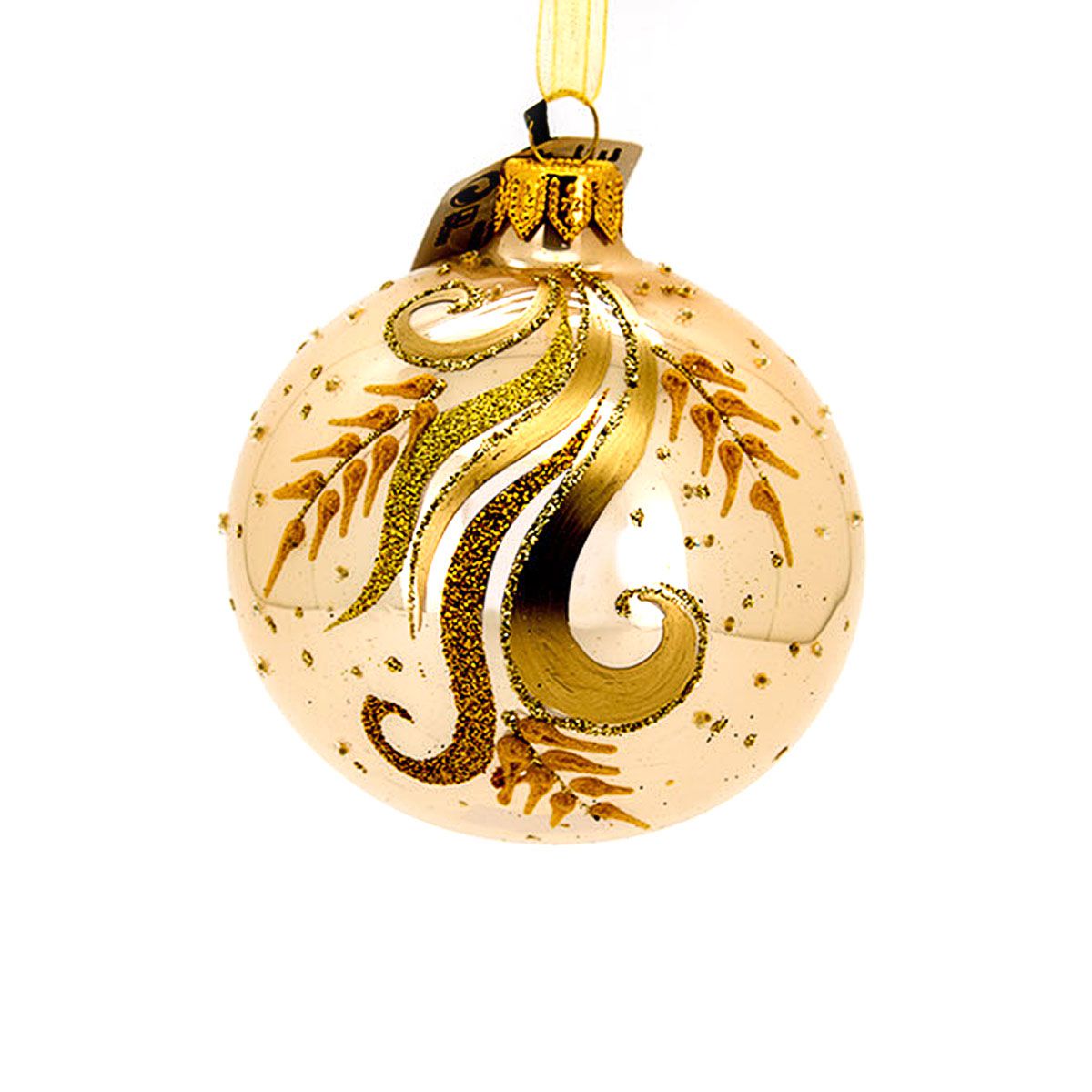 KUGLA NOVOGODIŠNJA STAKLENA 8CM PEARL 050346