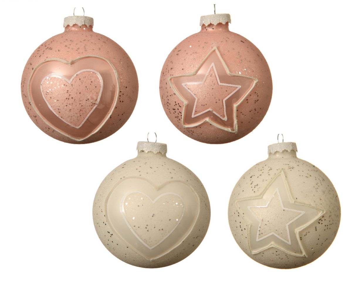 KUGLA NOVOGODIŠNJA STAKLENA 8CM BOJA 060666