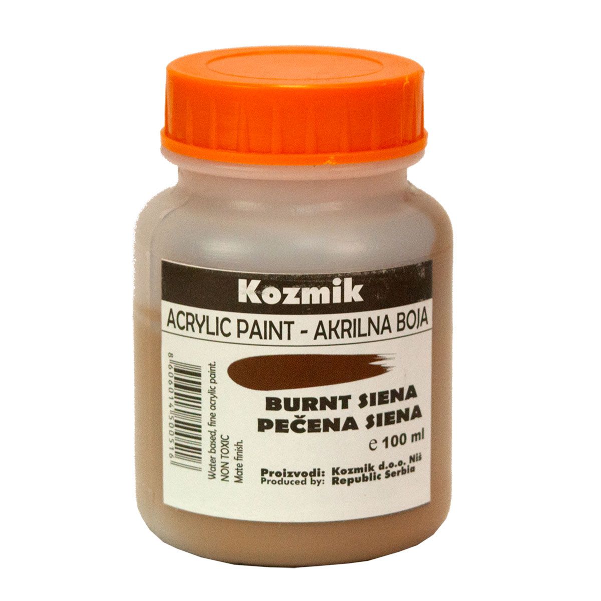 BOJA AKRILNA SIENA PEČENA 100ml KOZMIK