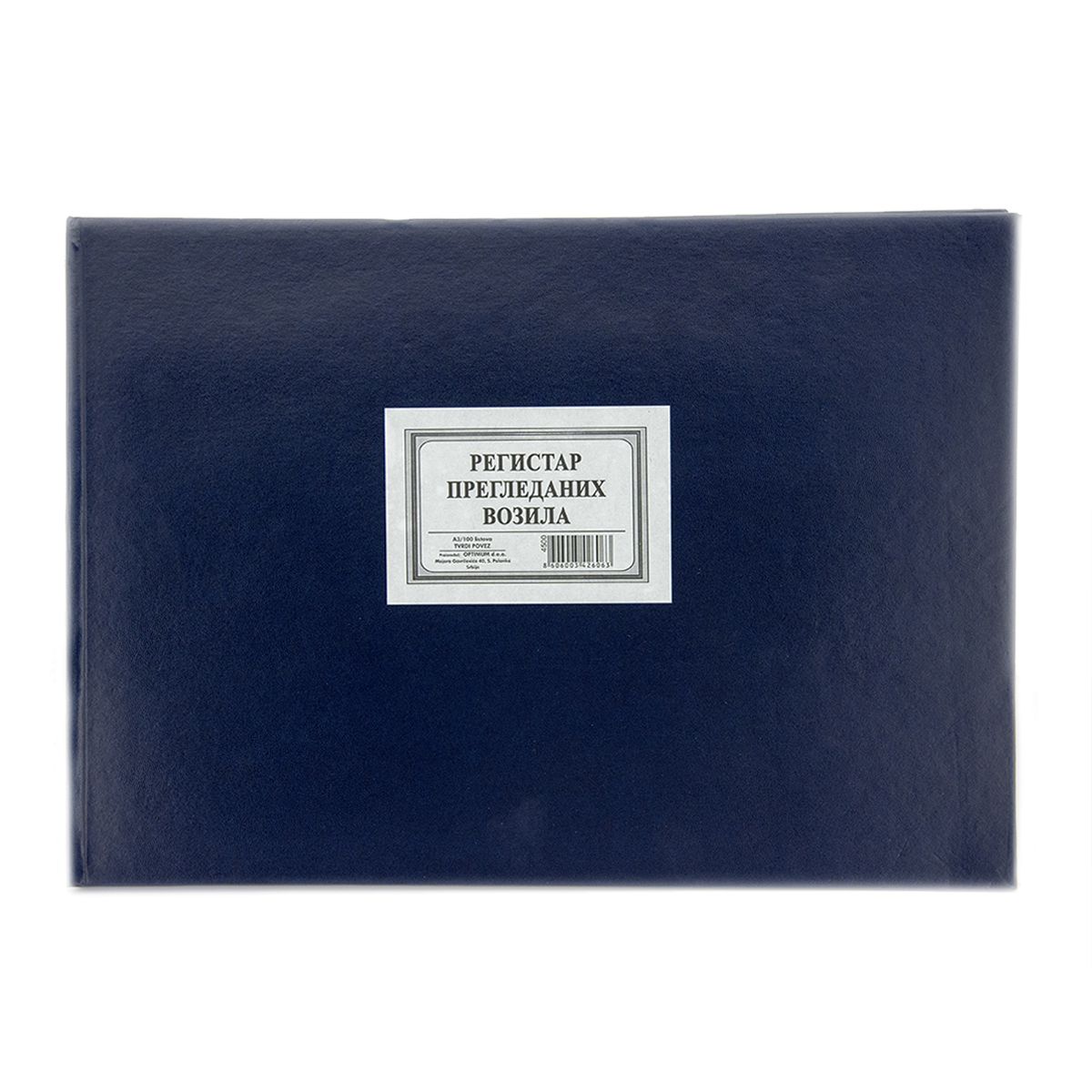 KNJIGA REGISTAR PREGLEDANIH VOZILA A3 OPTIMUM
