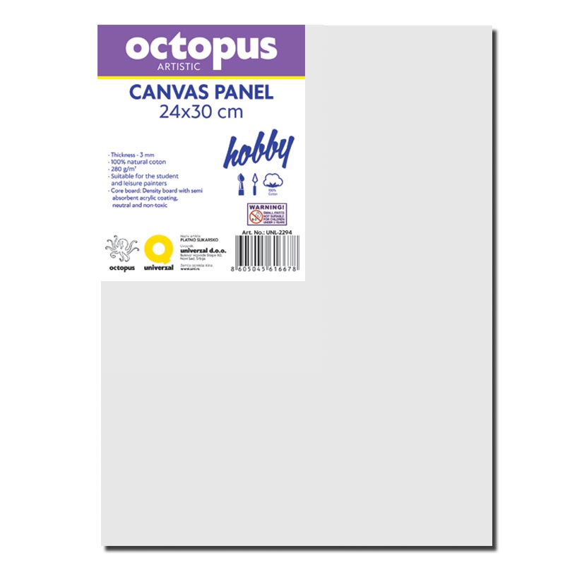 PLATNO SLIKARSKO PANEL OCTOPUS 24x30cm HOBBY 280g UNL-2294