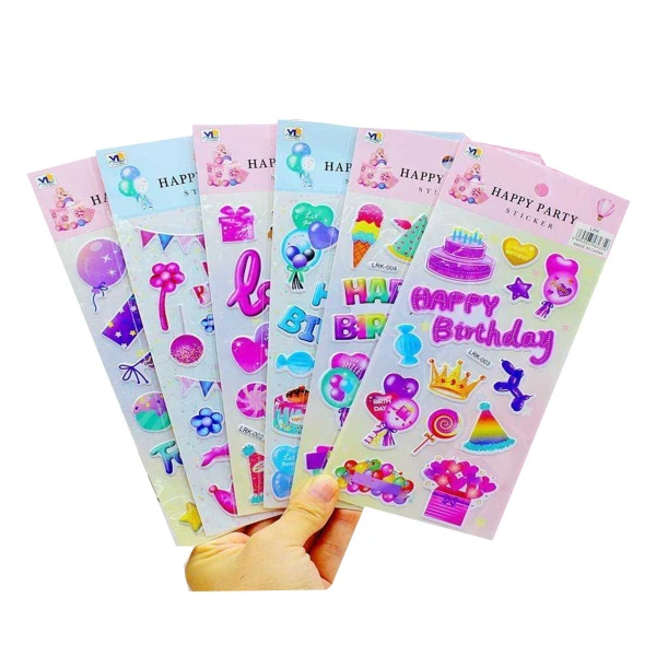 STIKERI 10X22CM ST-004 HAPPY BIRTHDAY LRK