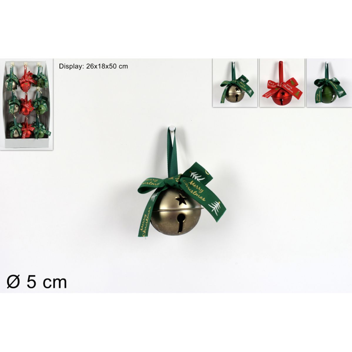 NOVOGODIŠNJI UKRAS ZVONČIĆ 5CM RO010733