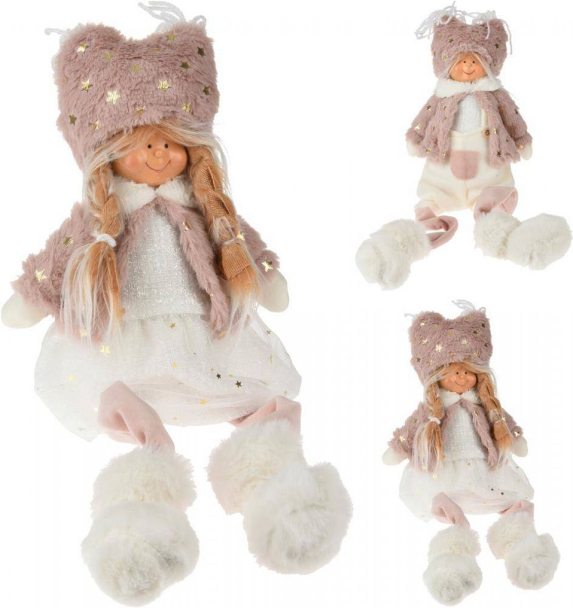 FIGURA UKRASNA DEČAK-DEVOJČICA SEDE 50CM APF479130