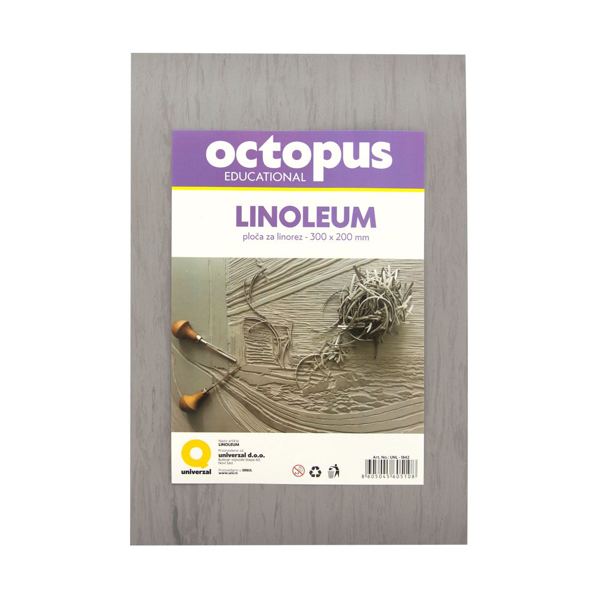 LINOLEUM 20x30cm OCTOPUS UNL-1842