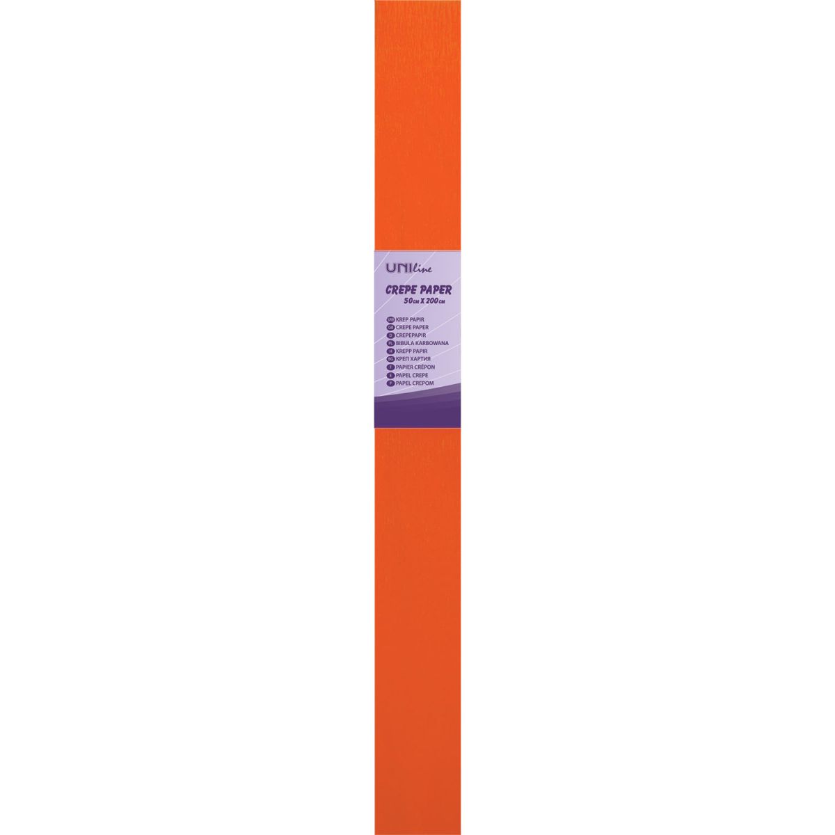 PAPIR KREP 50x200cm NARANDŽASTI UNI-LINE UNL-0415