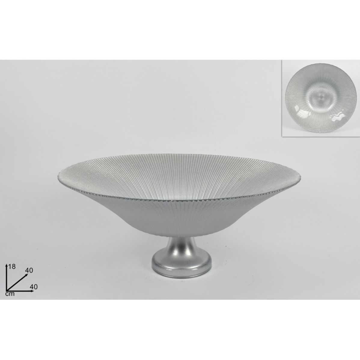 ČINIJA DEKORATIVNA 40CM SREBRNA GLITER CM003369I