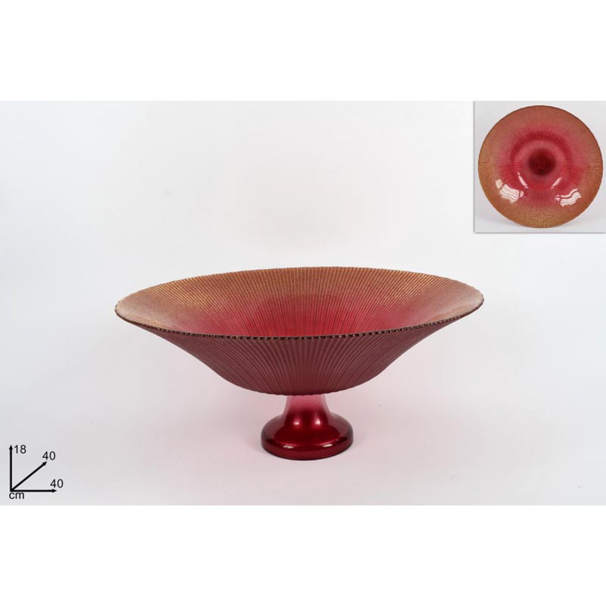 ČINIJA DEKORATIVNA 40CM CRVENA GLITER CM003366I