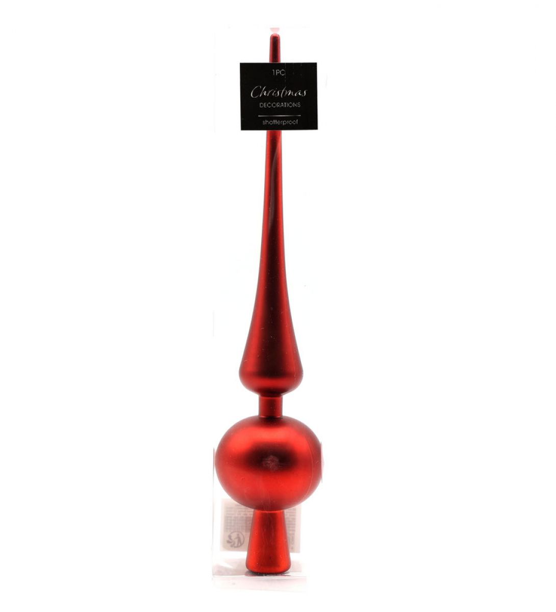 NOVOGODIŠNJI UKRAS VRH ZA JELKU 27.5CM RED CAN208220