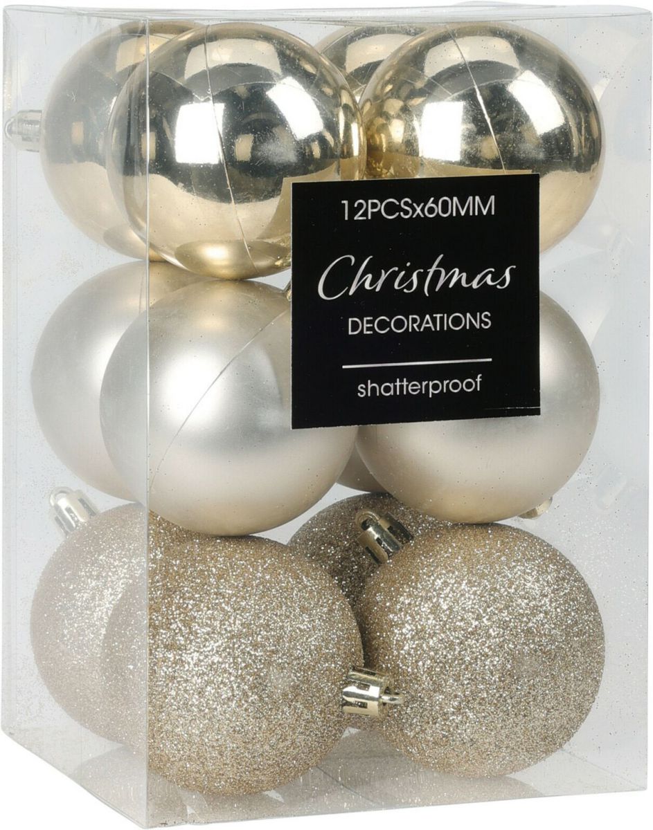 KUGLA NOVOGODIŠNJA 6CM 12/1 SET STAR LIGHT CAN218090
