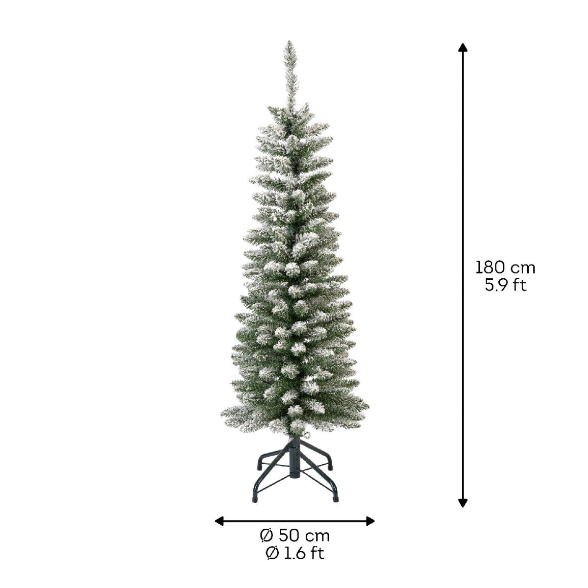 JELKA NOVOGODIŠNJA 180CM ZELENO BELA 684021