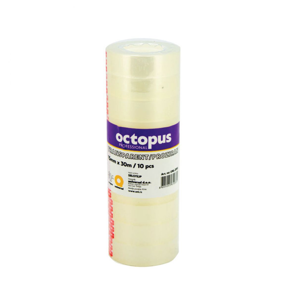 SELOTEJP 15mmX30m 10/1 OCTOPUS 40mic UNL-2085