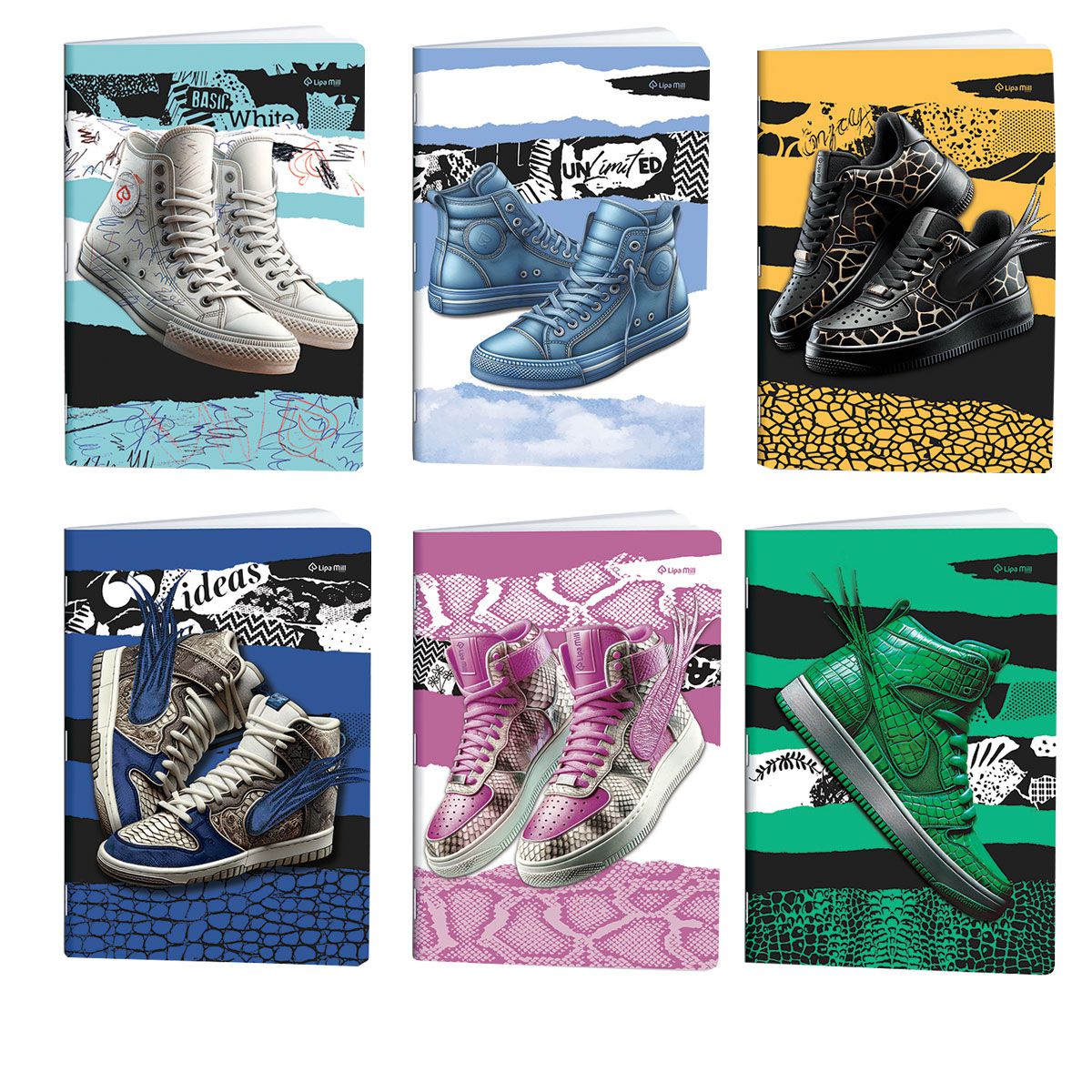 SVESKA A4 DIKTO 40L 80g SNEAKERS