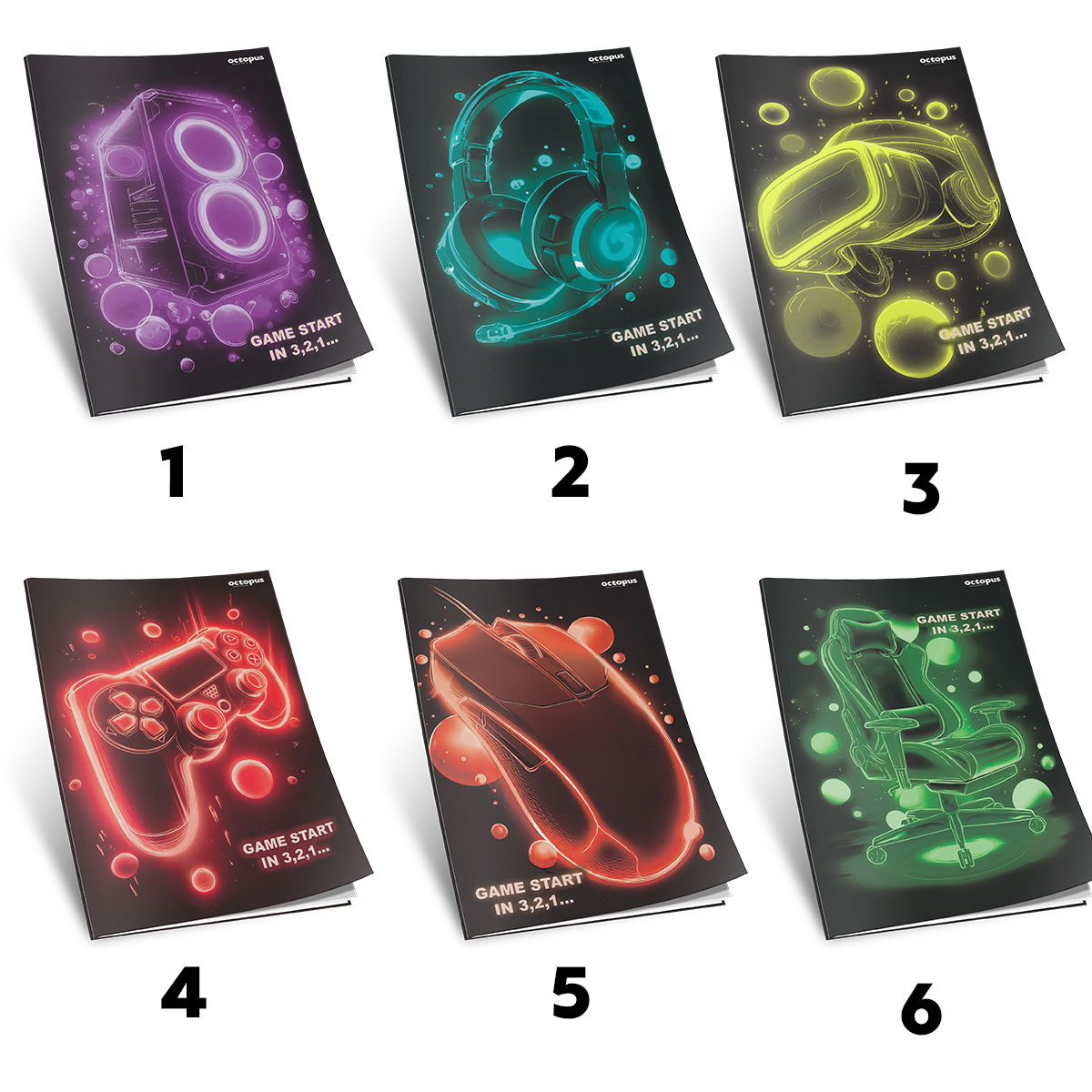 SVESKA A4 SITNI KARO 52L GAMING 80g OCTOPUS UNL-2583