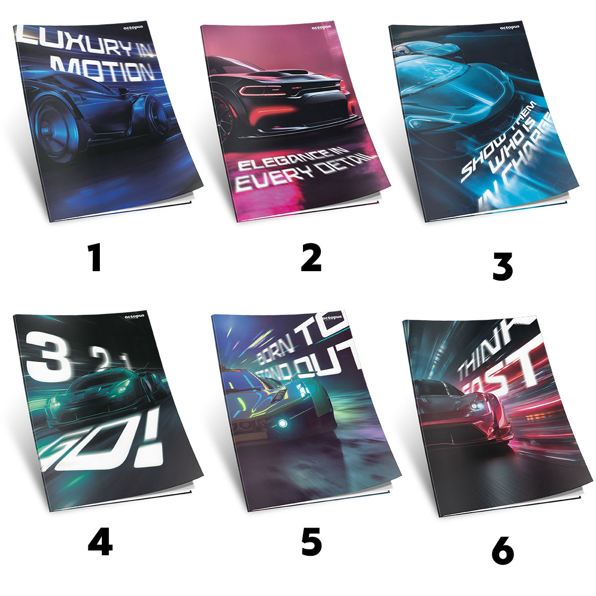 SVESKA A4 SITNI KARO 52L CARS 80g OCTOPUS UNL-1783