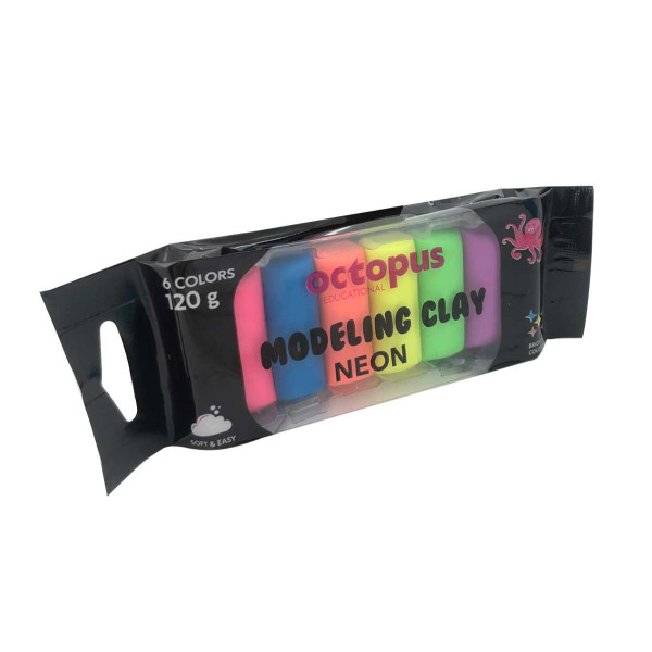 PLASTELIN 6/1 OCTOPUS NEON 120g UNL-2555