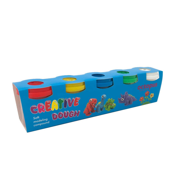 PLASTELIN SET PLAY DOUGH 50GX5KOMADA OCTOPUS UNL-2556
