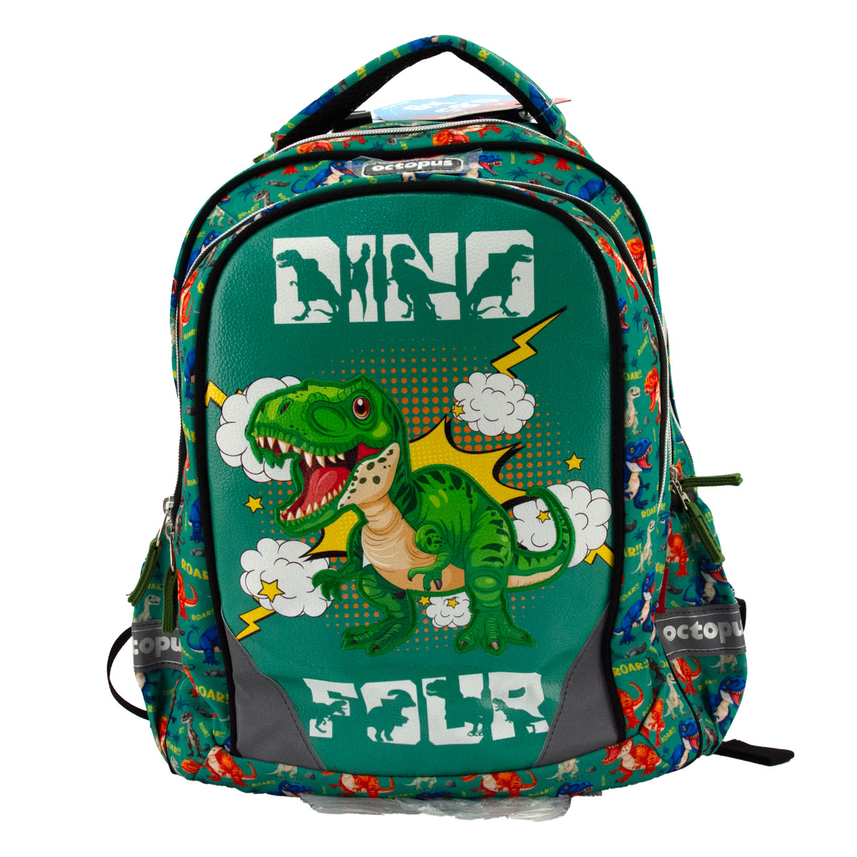 TORBA ŠKOLSKA ANATOMSKA OCTOPUS OET2608 DINO GREEN