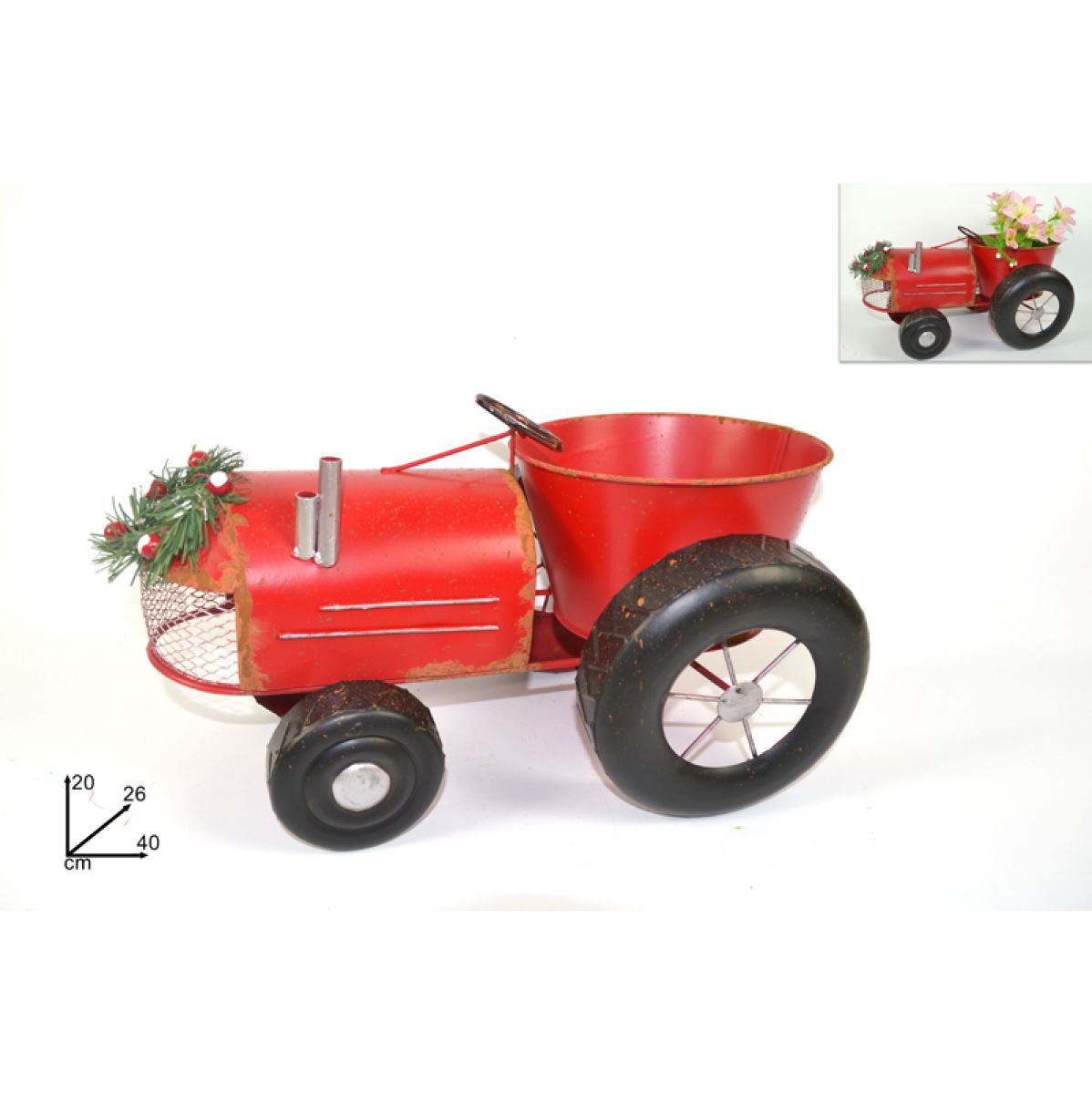NOVOGODIŠNJA FIGURA TRAKTOR METALNI MN000724