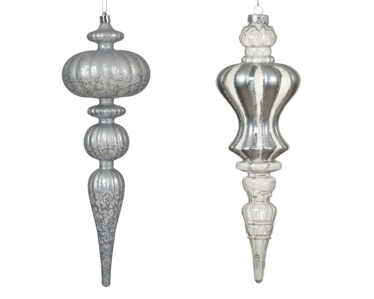 NOVOGODIŠNJI UKRAS ZA JELKU 30CM SILVER 027517
